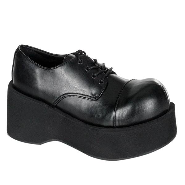Demonia Women's Dank-101 Platform Shoes - Black Vegan Leather D7842-36US Clearance